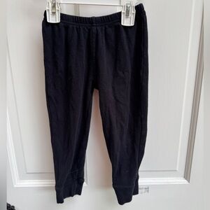 HB 3T Girls Black Leggings with Elastic Waistband and Tapered Design